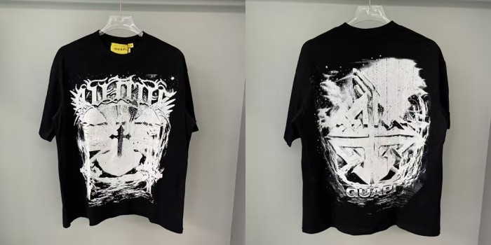 Unisex Loose Fit  With White Ink Direct Injection Print  T-shirt 10 colors 29069139