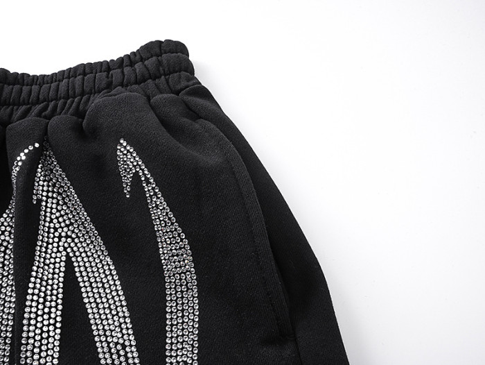 American-style heavy-duty rhinestone-studded dark gothic five-inch pants 2 colors 29068996