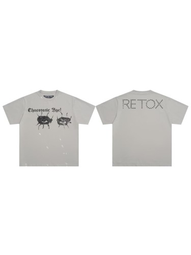 Graffiti Multi-Leg Eyes Splash Ink Print Washed Tee 29069145