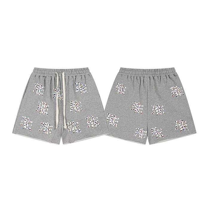 American-style heavy-duty rhinestone-decorated traditional Chinese style five-inch pants 2 colors 29068982