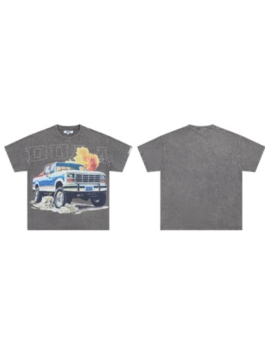Pikachu Fire Cloud Rhinestone Print Washed Tee 29069150