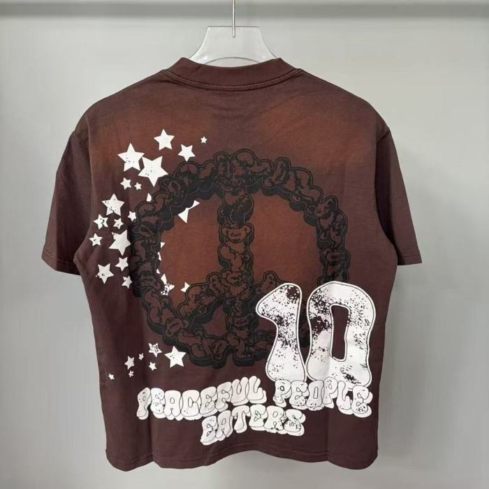 Retro Varsity Style with Triple Sevens Logo & Football Player Print T-Shirt 29069249