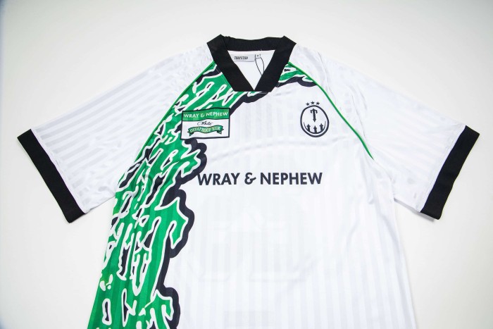 Loose Fit Trapstar Football Jersey with 25 Number & Green Abstract Print Shirt 3 colors 29069431