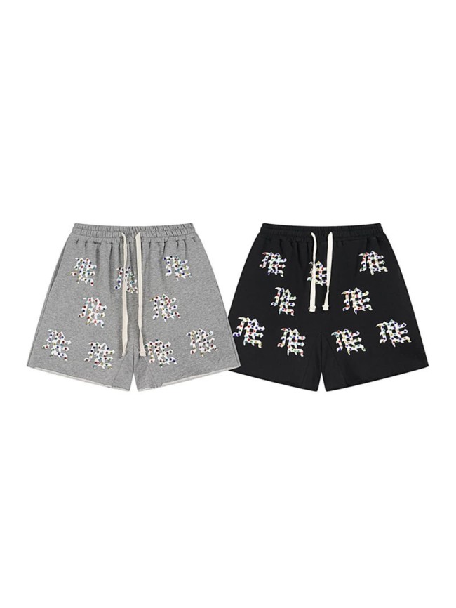 American-style heavy-duty rhinestone-decorated traditional Chinese style five-inch pants 2 colors 29068982