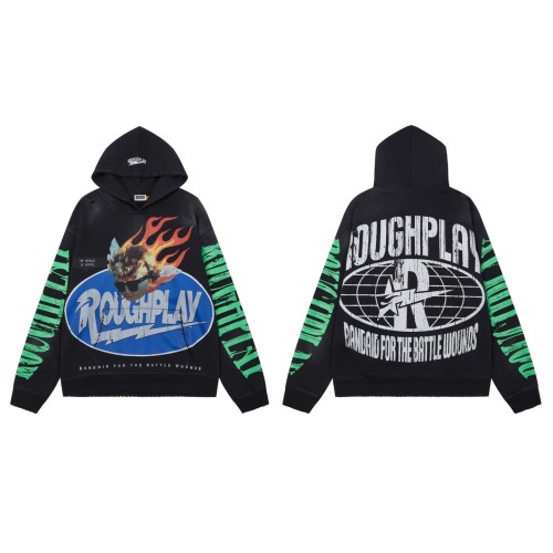 Direct Injection Rhinestone Washed Distressed Ripped Hoodie 29069022