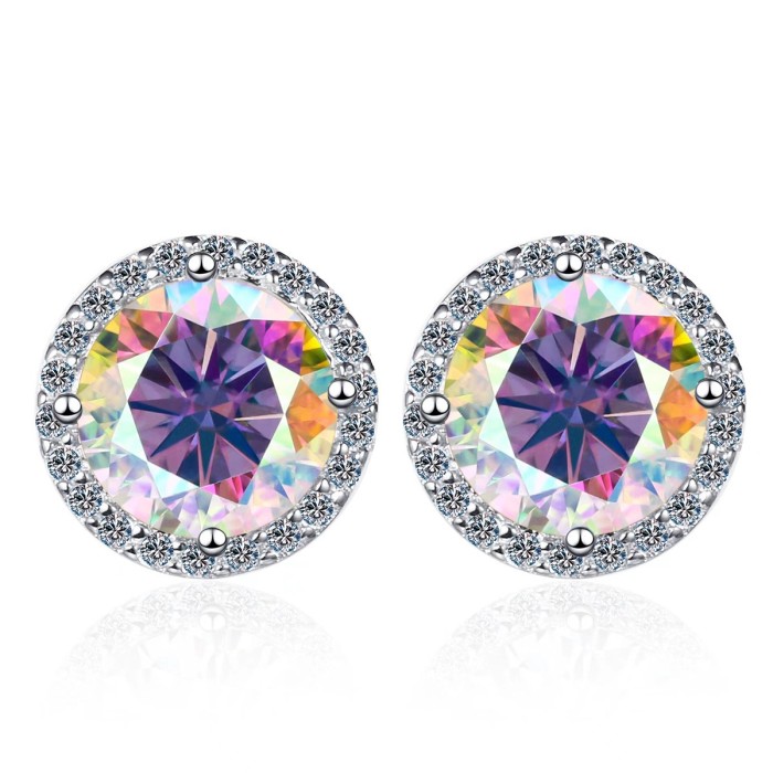 Eight Hearts and Eight Arrows Moissanite Sunflower Full-Diamond Earrings 29069329