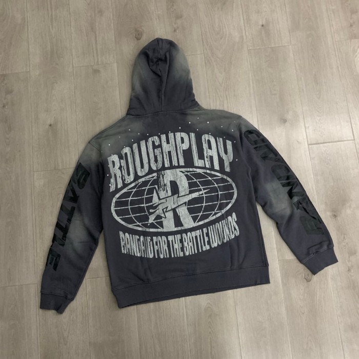 Oversized Y2K Grunge Streetwear Washed Cotton Graphic Print Hoodie 29069006