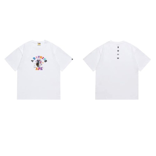 colorful letter camo spray ink print T-shirt 2 colors 29069010