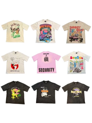 Graffiti angel pattern printed street hip hop crew neck tee 12 colors 29069216