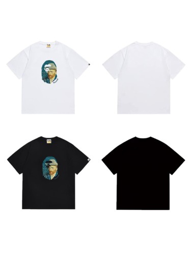 Retro oil painting print T-shirt 2 colors 29068994