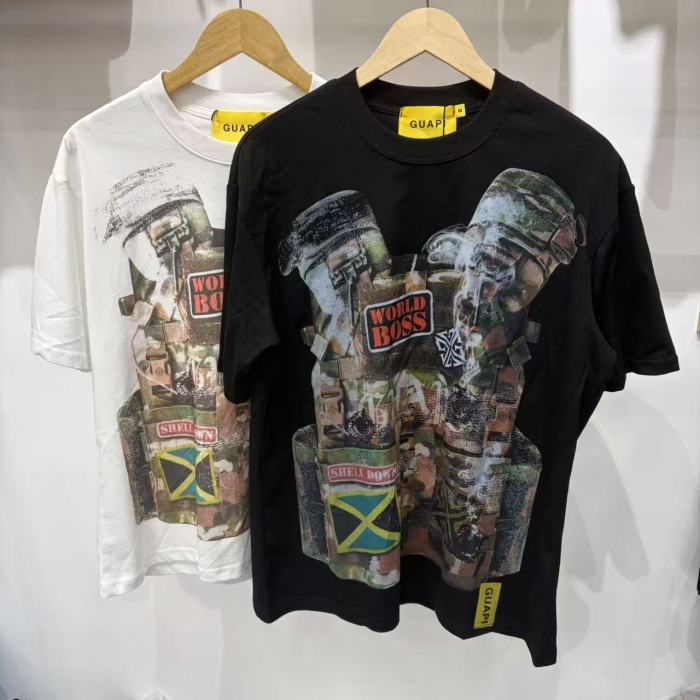 Unisex Loose Fit  With White Ink Direct Injection Print  T-shirt 10 colors 29069139