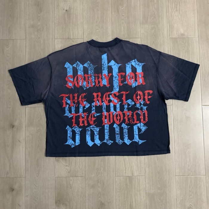 Thermal Imaging Jesus Rhinestone Print Washed Tee 29069407