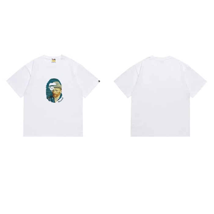 Retro oil painting print T-shirt 2 colors 29068994