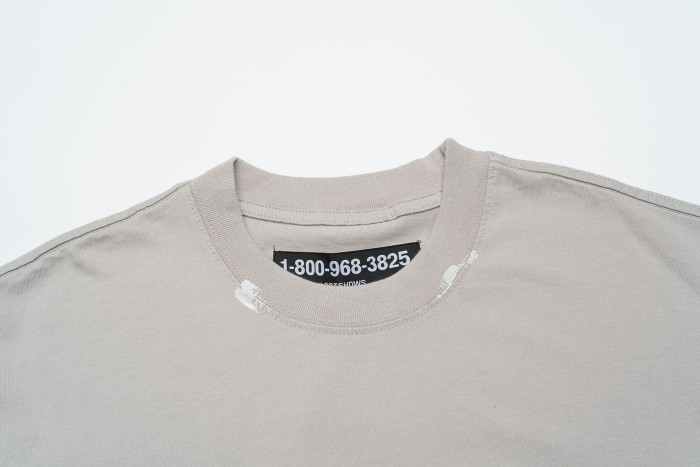 Spiral Figure Graffiti Splash Ink Print Washed Tee 29069144