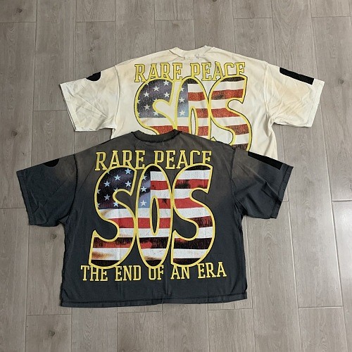 Ghost Reaper Flag Rhinestone Print Washed Tee 2 colors 29069155