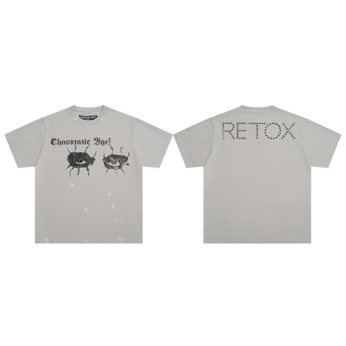 Graffiti Multi-Leg Eyes Splash Ink Print Washed Tee 29069145