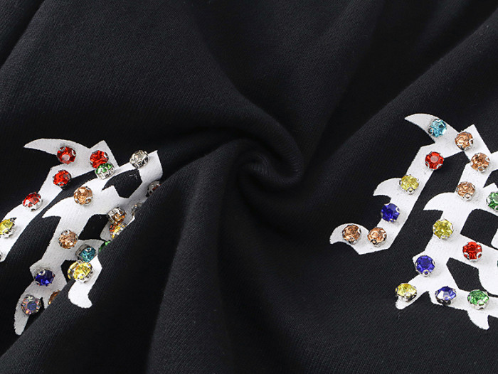 American-style heavy-duty rhinestone-decorated traditional Chinese style five-inch pants 2 colors 29068982