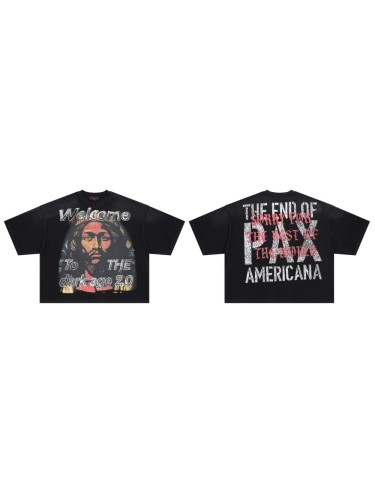 Dark Ages 2.0 Figure Rhinestone Print Washed Tee 29069409