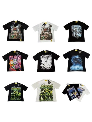 Unisex Loose Fit  With White Ink Direct Injection Print  T-shirt 10 colors 29069139
