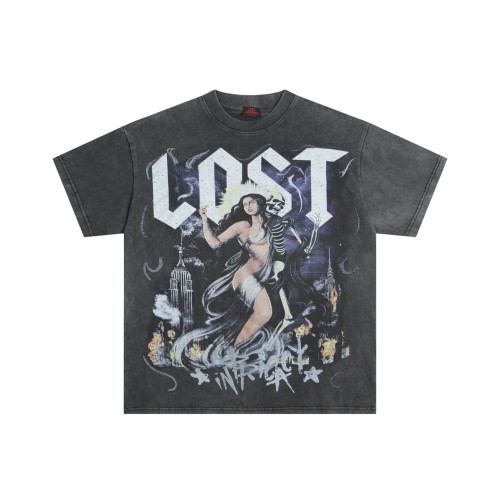 American-style retro wasteland dark daily commuting short-sleeved shirt 29069415