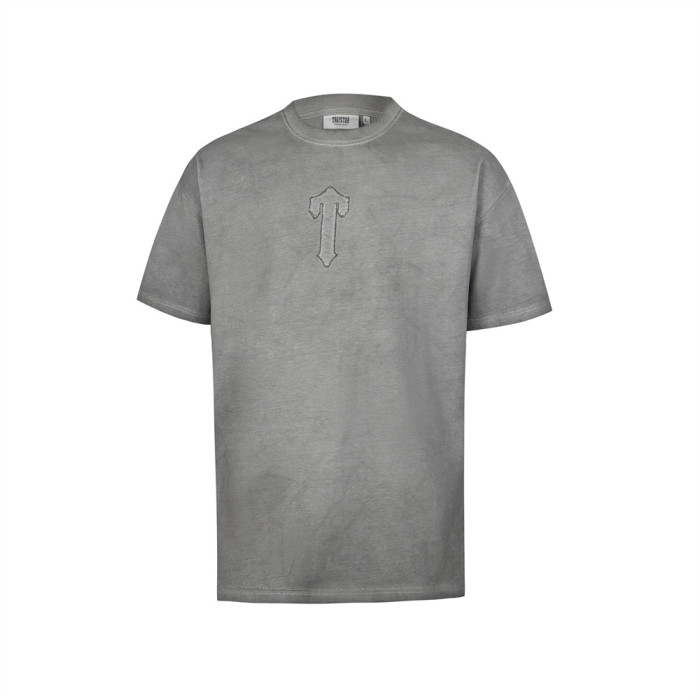 Oversized Retro Washed Streetwear Tee with Subtle  T  Logo Embroidery T-Shirt 3 colors 29077365