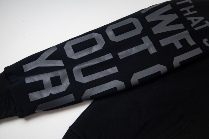 High Street  Arm Letter Print & Logo Embroidery Zip-Up Hoodie 29077574