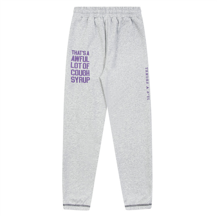 Letter Towel Embroidery Foam Print Hoodie & Pants Set 2 colors 29077530