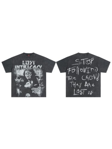 American-style hardcore rebellious dark daily commuting shirt 29077307