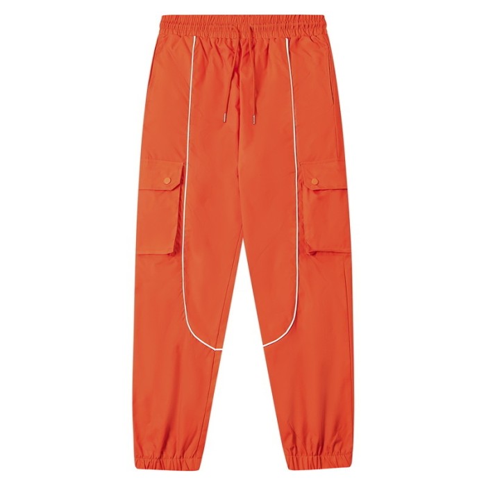 American Trend Spliced Color Block Hooded Windbreaker Zip Up Jacket & Pants Set 3 colors 29077707