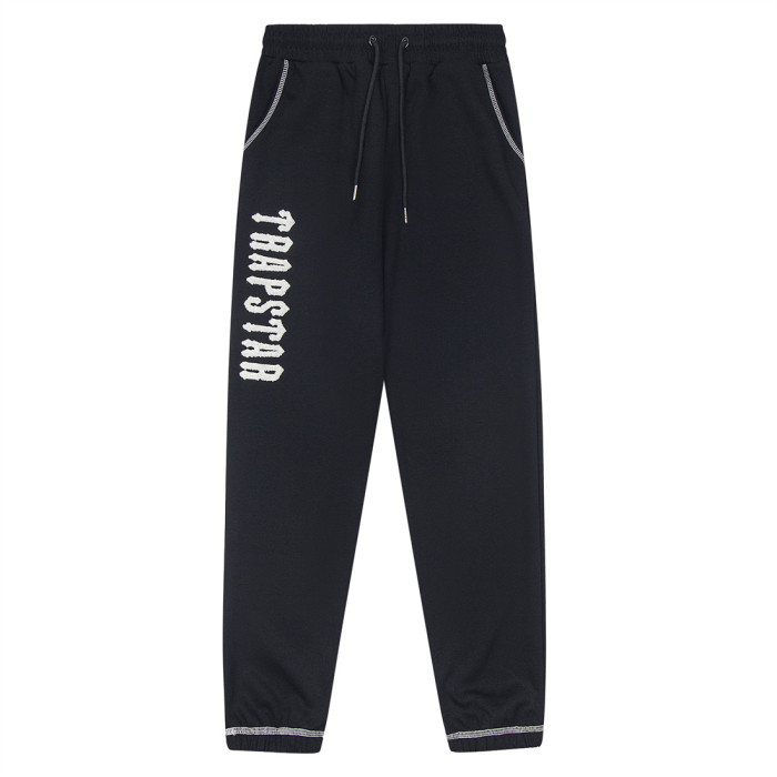Letter Towel Embroidery Foam Print Hoodie & Pants Set 2 colors 29077530