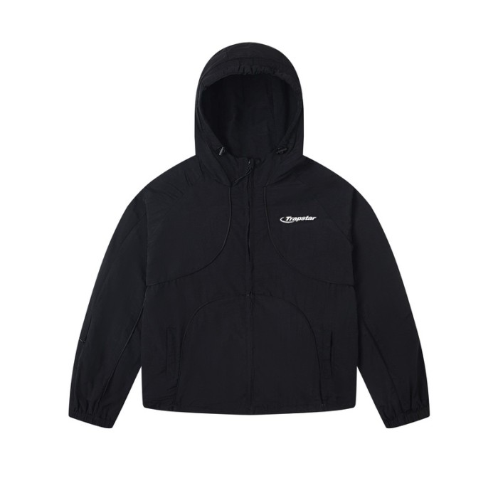 Lightweight Nylon Windbreaker with Reflective Piping & Elastic Cuffs Jacket 29077486