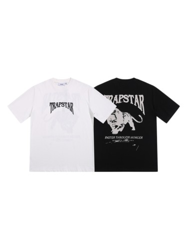 Streetwear Tee with Monochrome Lion Print & Trapstar Gothic Logo T-Shirt 2 colors 29077444
