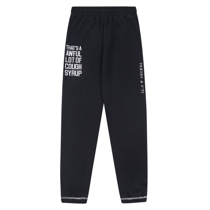 Letter Towel Embroidery Foam Print Hoodie & Pants Set 2 colors 29077530
