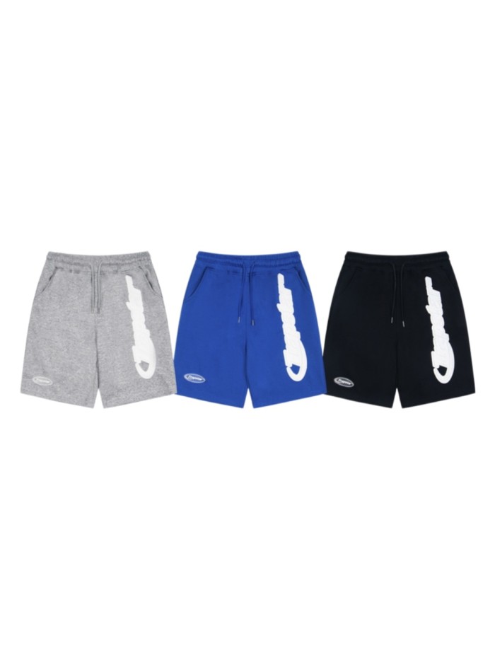 Loose Streetwear Sweat 3D Raised Logo Print & Drawstring Waist 3 colors Shorts 29077481