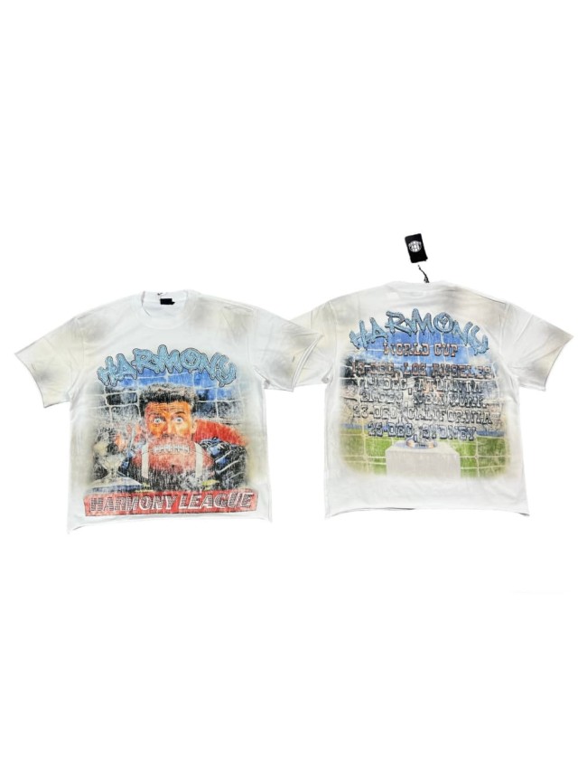 Football Goalkeeper Portrait Rhinestone Print Washed Tee 29077657