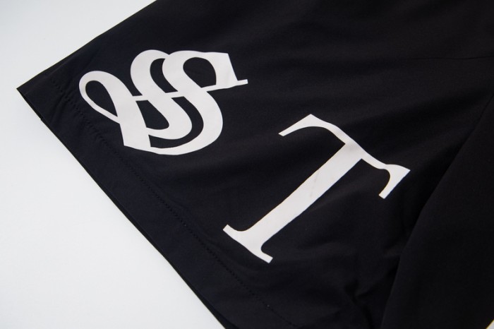 Unisex Loose Streetwear Colorful Gothic Letter Print & Drawstring Waist Shorts 3 colors 29077468