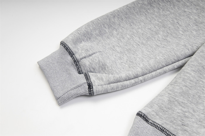 Letter Towel Embroidery Foam Print Hoodie & Pants Set 2 colors 29077530