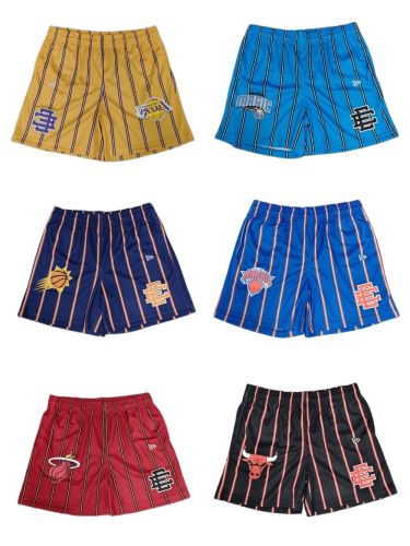 1:1 quality version Vertical Stripe Basketball Team Mesh Athletic Shorts 6 colors 27850691