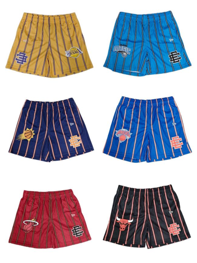1:1 quality version Vertical Stripe Basketball Team Mesh Athletic Shorts 6 colors 27850691