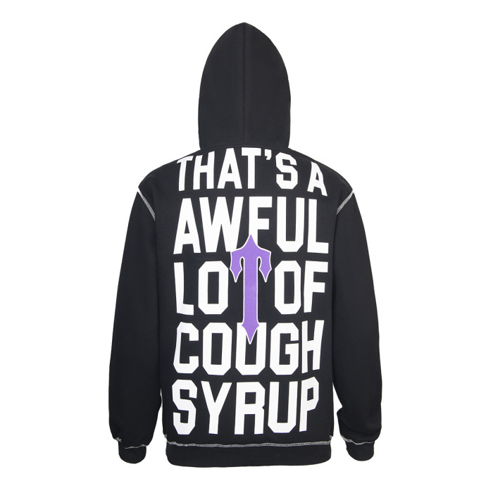 Letter Towel Embroidery Foam Print Hoodie & Pants Set 2 colors 29077530