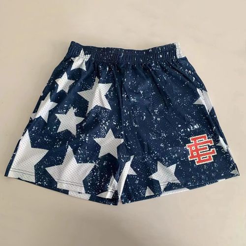 1:1 quality version Star Splatter Print Mesh Shorts 29077477