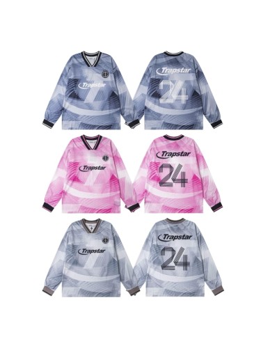 Oversized Y2K Trapstar Soccer Jersey Gradient  24  Back Print Long Sleeve T-Shirt 3 colors 29077586