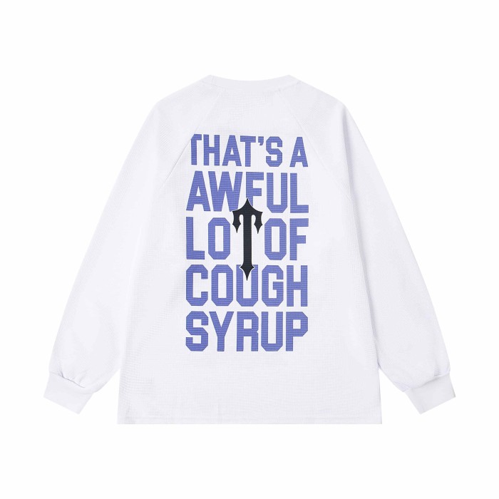 Oversized Edgy Streetwear Retro Banknote Print Long Sleeve T-Shirt 2 colors 29077613