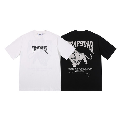Streetwear Tee with Monochrome Lion Print & Trapstar Gothic Logo T-Shirt 2 colors 29077444