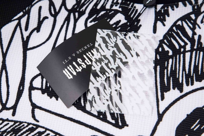 Oversized High Street Black and White Graffiti Print Raglan Long Sleeve T-Shirt 2 colors 29077612