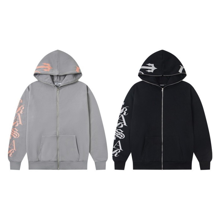 Arm Printed Letter Logo High Street Loose Fleece Hoodie & Pants Set 2 colors 29077507