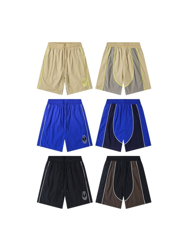 Color Block Logo Loose Casual Quick Dry Drawstring Five-point Shorts 3 colors 29077478