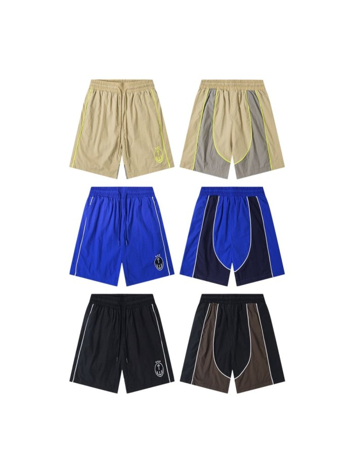 Color Block Logo Loose Casual Quick Dry Drawstring Five-point Shorts 3 colors 29077478