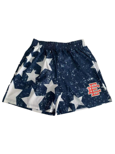 1:1 quality version Star Splatter Print Mesh Shorts 29077477