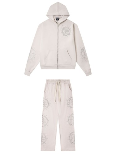 American-style light luxury heavy-duty rhinestone-decorated hoodie&pants tracksuit 29069161